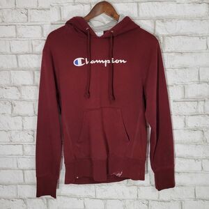 Champion maroon  hooded sweatshirt